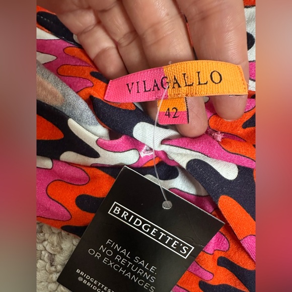 VILAGALLO SARA SHIRT MULTICOLOUR POINT WAVES PRINT size 42 - Picture 11 of 12